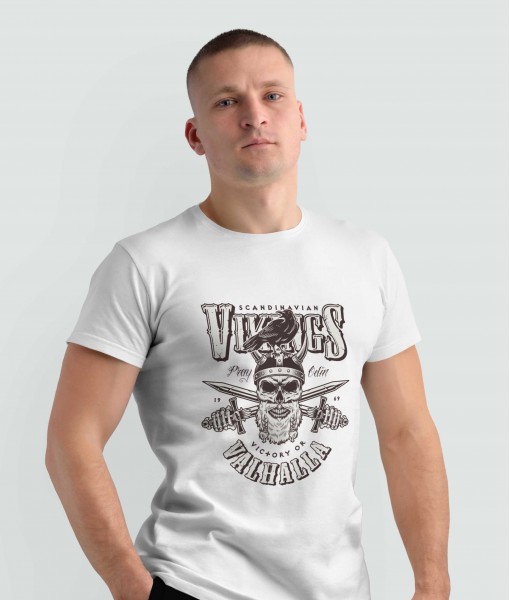 Мъжка тениска с щампа Готика Vikings Valhalla - TShirtArtShop.com